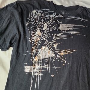 Marc Ecko Black and Gold Graphic Tee Size 2XL